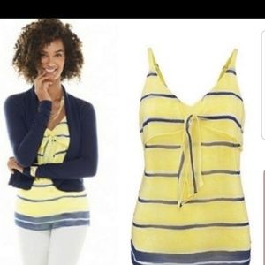 Cabi blue and yellow knot tank